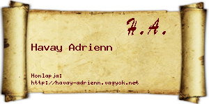 Havay Adrienn névjegykártya